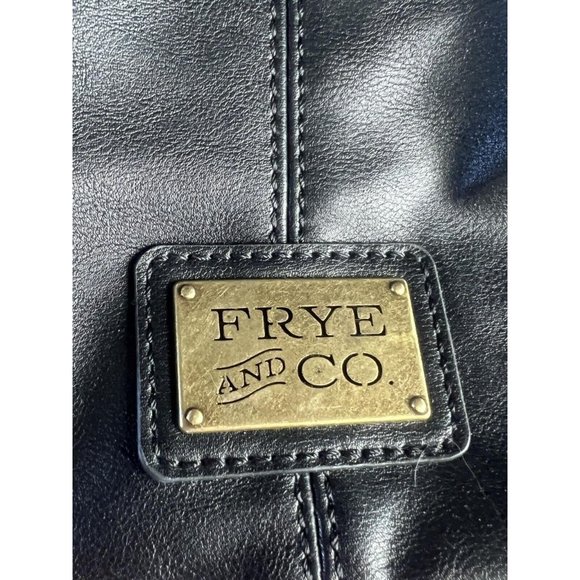 Frye and Co. Black Vegan Leather Shoulder Bag 13X10 - Picture 3 of 11